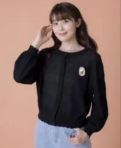 【SM2】【ゆべしコラボ】ブローチ付2WAYニット