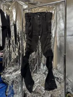 パンツ NO MASS PROD 07GLM LACEDUP DENIM JEANS NO MASS PROD. – H4LO
