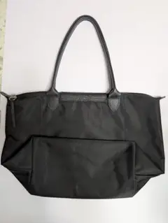 LONGCHAMP MODEL DROS ブラックトートバッグ