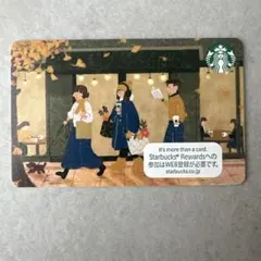 ［未削り］スターバックスカード　日本　希少　限定　犬　散歩