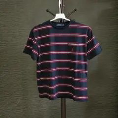 【新品未使用】ポロ ラルフローレン ボーダー Tシャツ L 紺 赤 ポニー刺繍