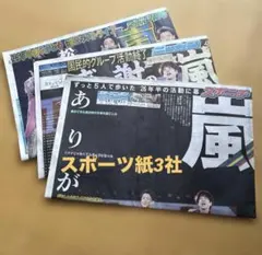 嵐 新聞 スポーツ報知 ニッカン スポニチ ありがとう 3紙のサムネイル
