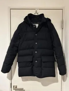 トラディショナルウェザーウェア　フード付きダウンコート　紺　ウェーバリー