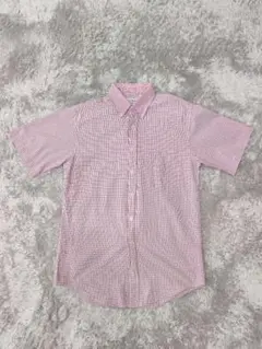 70s L.L.Bean 半袖シアサッカーシャツ Sサイズ　赤チェック柄