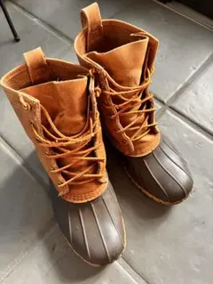 L.L.Bean◆ブーツ/US8/NVY/ビーンブーツ ◇ビーンブーツ⁄MADE IN USA⁄シミ・レザー部分擦れ有