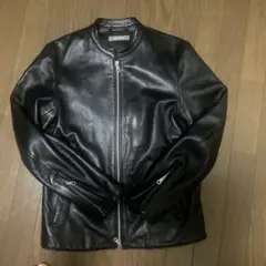 nano universe シングルライダースジャケット ブラック M 羊革のサムネイル