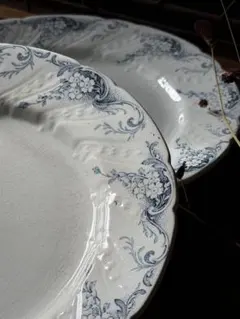 フランスアンティーク プレート ツバメ 皿 Ronceフランス リュネヴィル