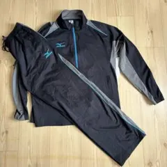 MIZUNO ミズノ ジャージ上下セット ブラック/グレー /ブルー O(LL)