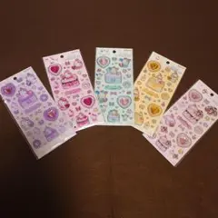 【正規品】５枚セット　サンリオ　キラキラジュエルシール