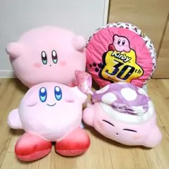 星のカービィ　プププオーシャン　羊毛フェルト風　30thロゴクッション　計4体