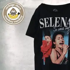 mz8825 Selena セレーナ　プリントTシャツ　カットソー　黒