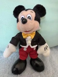 ディズニー ミッキーマウス ぬいぐるみバッジ 35周年 復刻版 レトロ 燕尾服