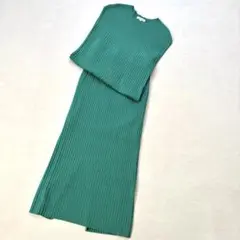 ♡美品♡NATURAL BEAUTY BASIC リブニットセットアップ M