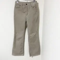 【ジーユー】ストレッチコーデュロイ フレアパンツ 綿混 カジュアル M