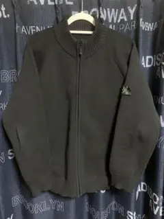 KANGOL ブラック ジップアップニットジャケット