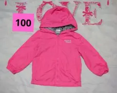 ディズニー　ナイロンパーカー　100　ピンク