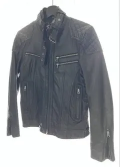 EDGE RUPERT ブラックレザージャケット　シングルライダース