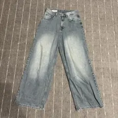 ZARA ワイドレッグ デニムパンツ ライトブルーのサムネイル