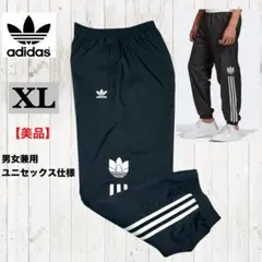 美品 adidas 3Dトレフォイル トラックパンツ XL 3本ライン 黒