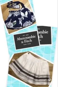 ［新品］Abercrombie & Fitch 花柄とホワイトスカート2点セット