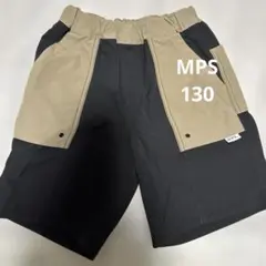 MPS ハーフパンツ 130 黒・ベージュ