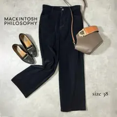 【MACKINTOSH PHILOSOPHY】コーデュロイ ワイドパンツ 黒 M