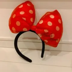 【美品♡】ディズニーランド　ミニー　リボンカチューシャ