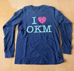 i love okm ロングTシャツ　黒　S