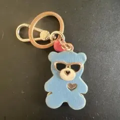 FURLA ブルー クマ型 キーホルダー
