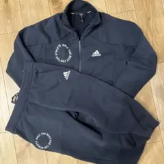 adidas ブラック ジャージ上下セット L