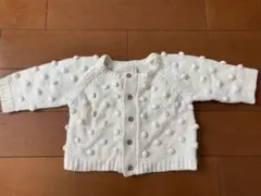 petit main ポンポン付きカーディガン 70cm