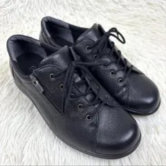 美品 ACHILLES SORBO アキレスソルボ レザー スニーカー 黒のサムネイル
