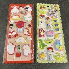 もちもちマシュマロシール　トイストーリー ベイマックス　2点セット