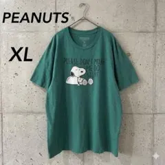 スヌーピー グラフィックTシャツ XL グリーン ピーナッツ キャラクターのサムネイル