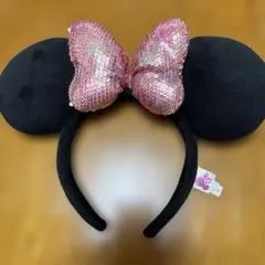 ミニーちゃん☆スパンコール☆水玉リボン☆カチューシャ