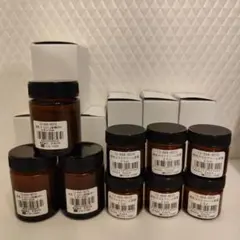 【新品】定価4,000円相当　生活の木　茶色ガラスクリーム容器セットのサムネイル