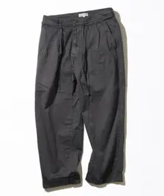 CAHLUMN マガジンポケット タック ワイド チノパンツ ネイビー M