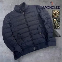 鑑定品】 モンクレール ALGER ダウンジャケット キルティング ネイビー 