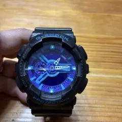 CASIO G-SHOCK ブラック×ブルー デジタル腕時計