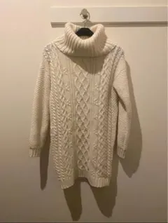 【Mサイズ】INGNI タートルネックニット 長袖 ホワイト