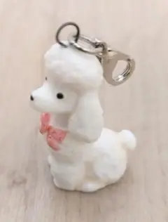 【新品未使用】ピンクリボンのプードル チャーム