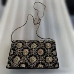 刺繍ビーズパーティーバッグ