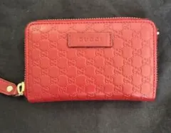 GUCCI レッドレザー コインケース