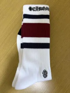 CHROME HEARTS　ストライプソックス　ボルドー　Mサイズ 新品未使用のサムネイル