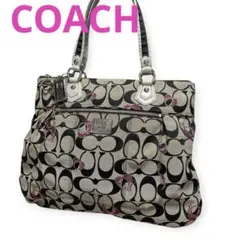 コーチ COACH シグネチャー キャンバストートバッグ ピンクハート A4
