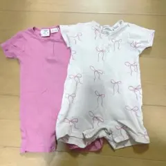 【即購入OK】ZARA ベビー ロンパース 2枚セット 6-9ヶ月 74cmのサムネイル