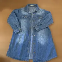 【120cm】女の子 デニム上着 かわいい