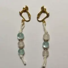 ビーズイヤリング(3連)④