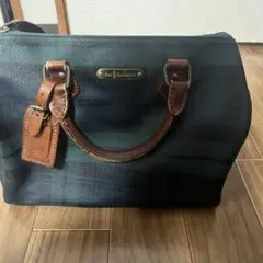 ✨️美品 ポロラルフローレン ミニボストンバッグ ブラックウォッチ PVCレザー