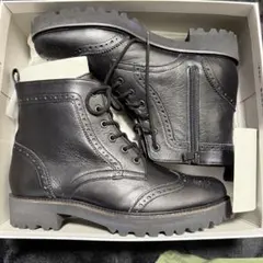 【未使用品】BARCLAY バークレイ レースアップブーツ 24.5cm黒 箱付のサムネイル
